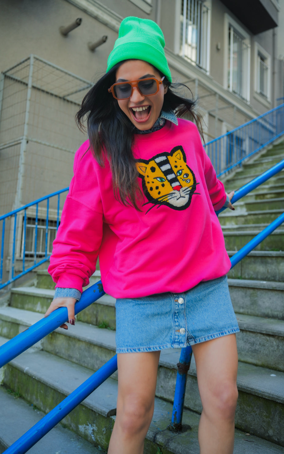 Stranger Unisex Sweatshirt / Fuchsia