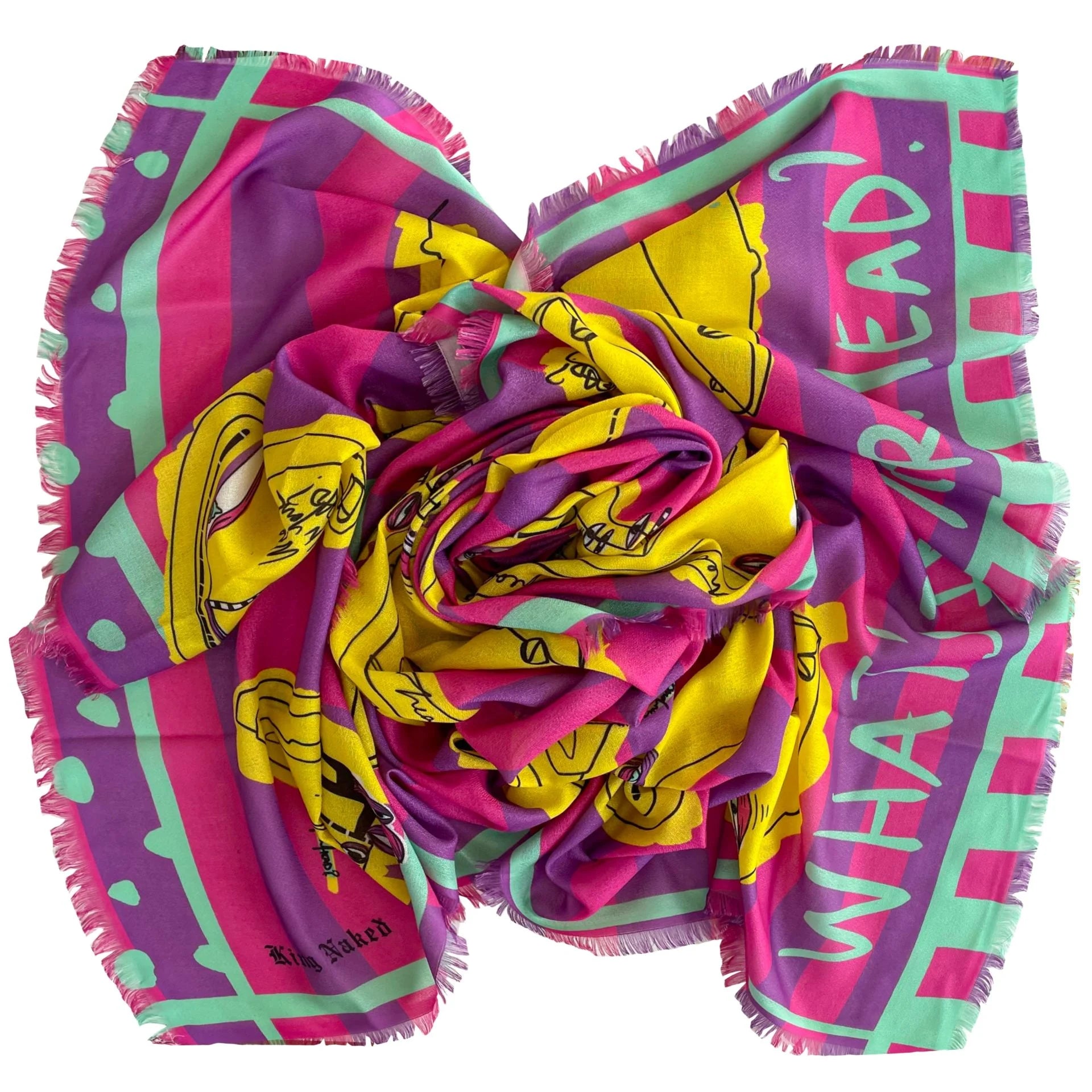 What’s on Your Mind Illustrated Rectangular Scarf