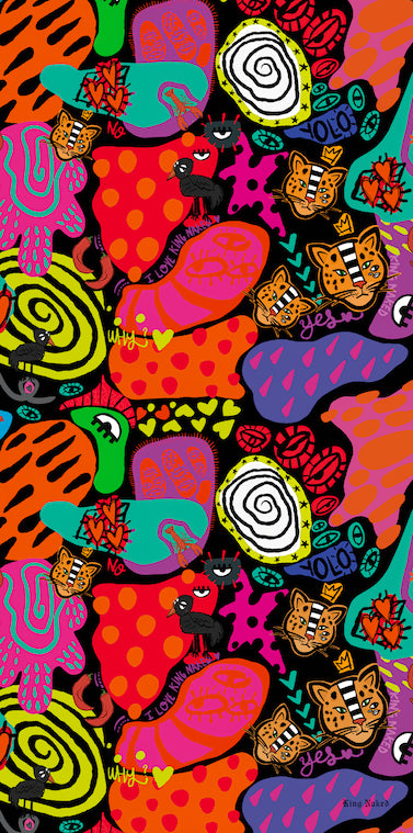 Yolo Illustrated Beach Towel