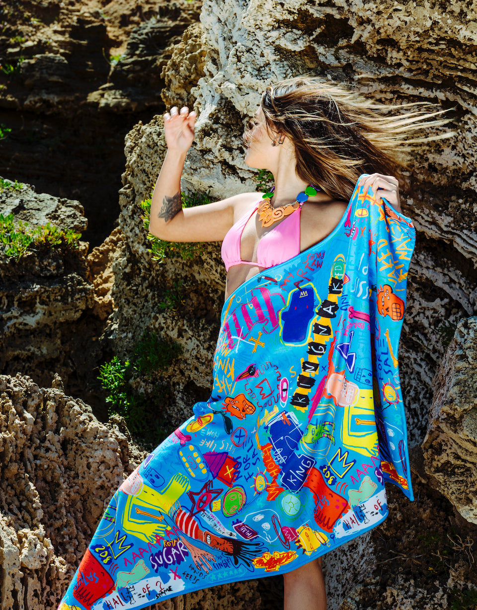 The Boy Illustrated Beach Towel