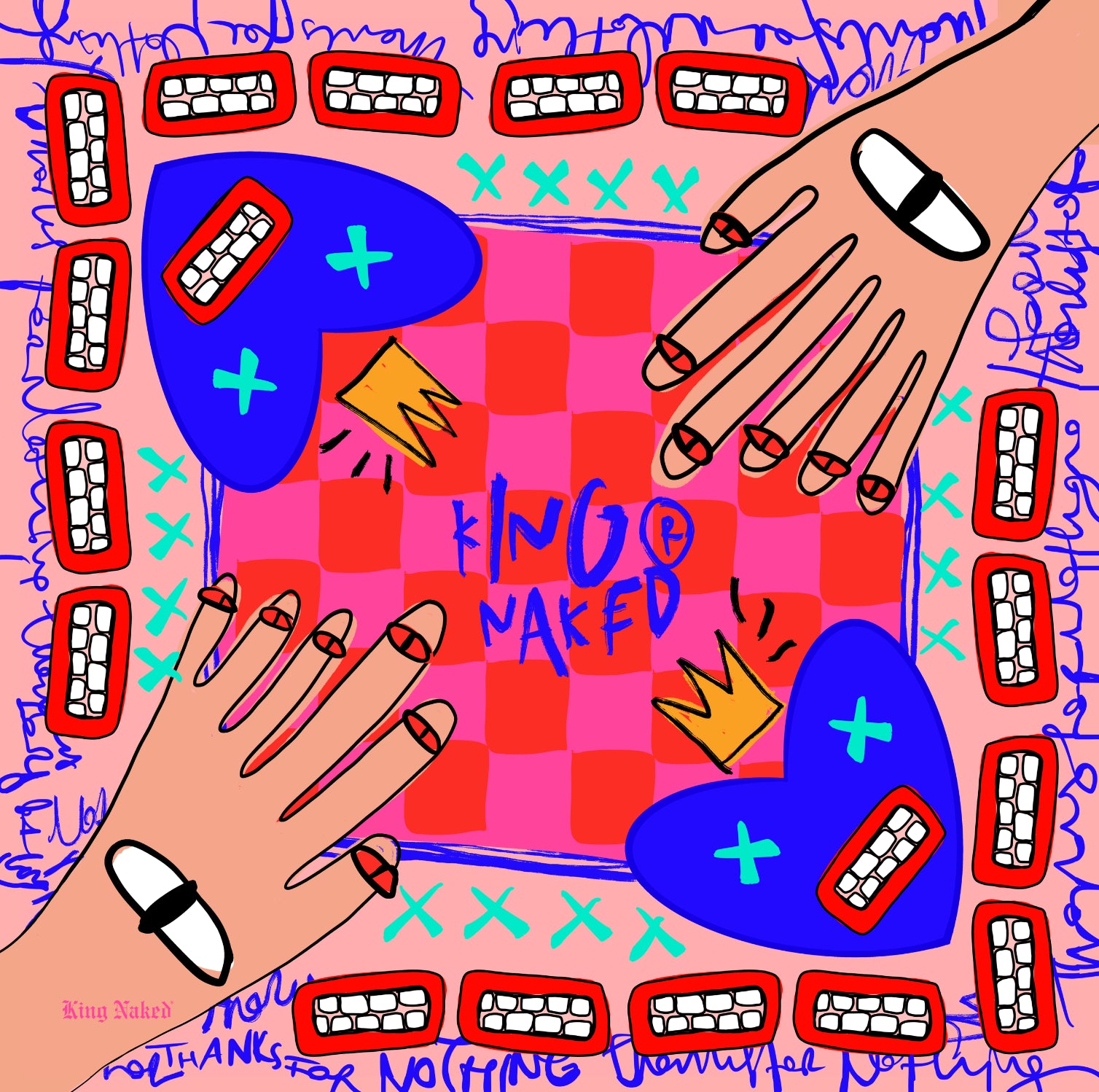 Unleashed Illustrated Square Scarf