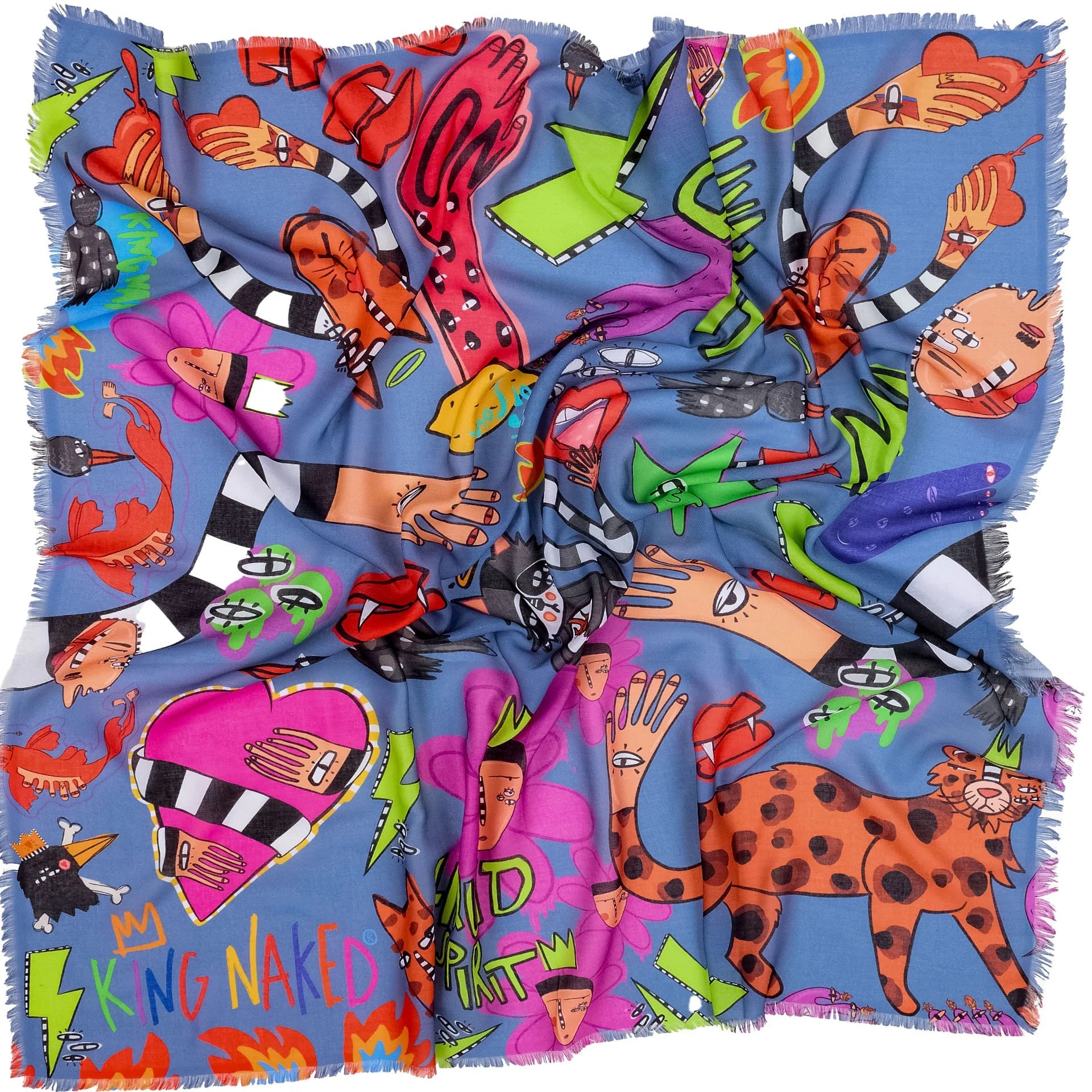 Give It To Me Illustrated Square Scarf
