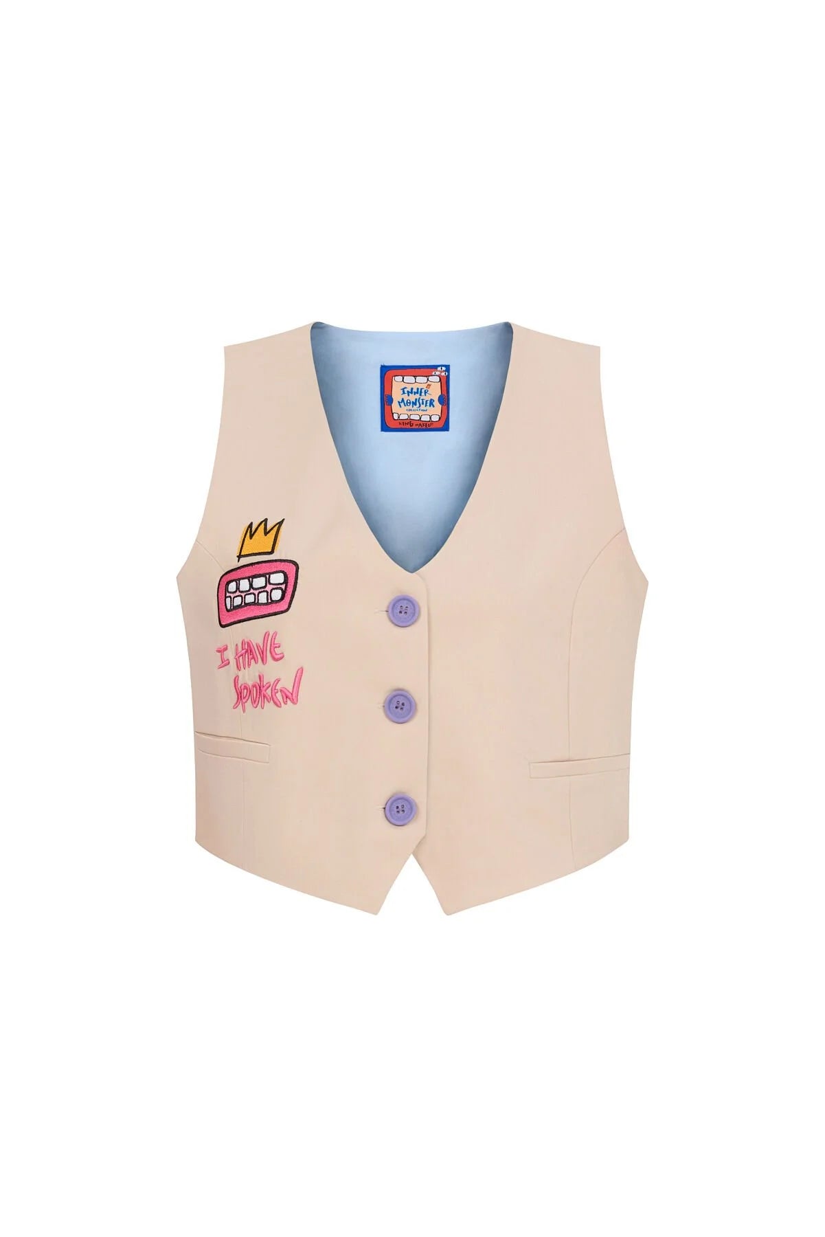 Spoken Vest/ Beige